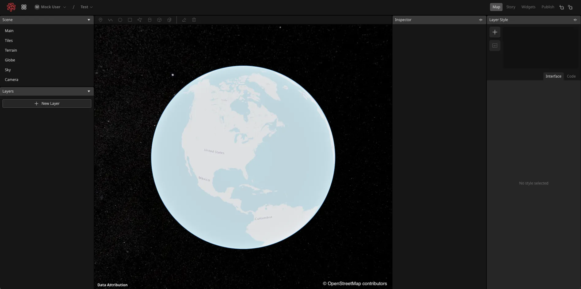 The development-plugin controls in the local Visualizer editor header