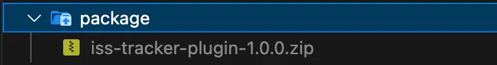 The generated ISS Tracker ZIP in the package directory