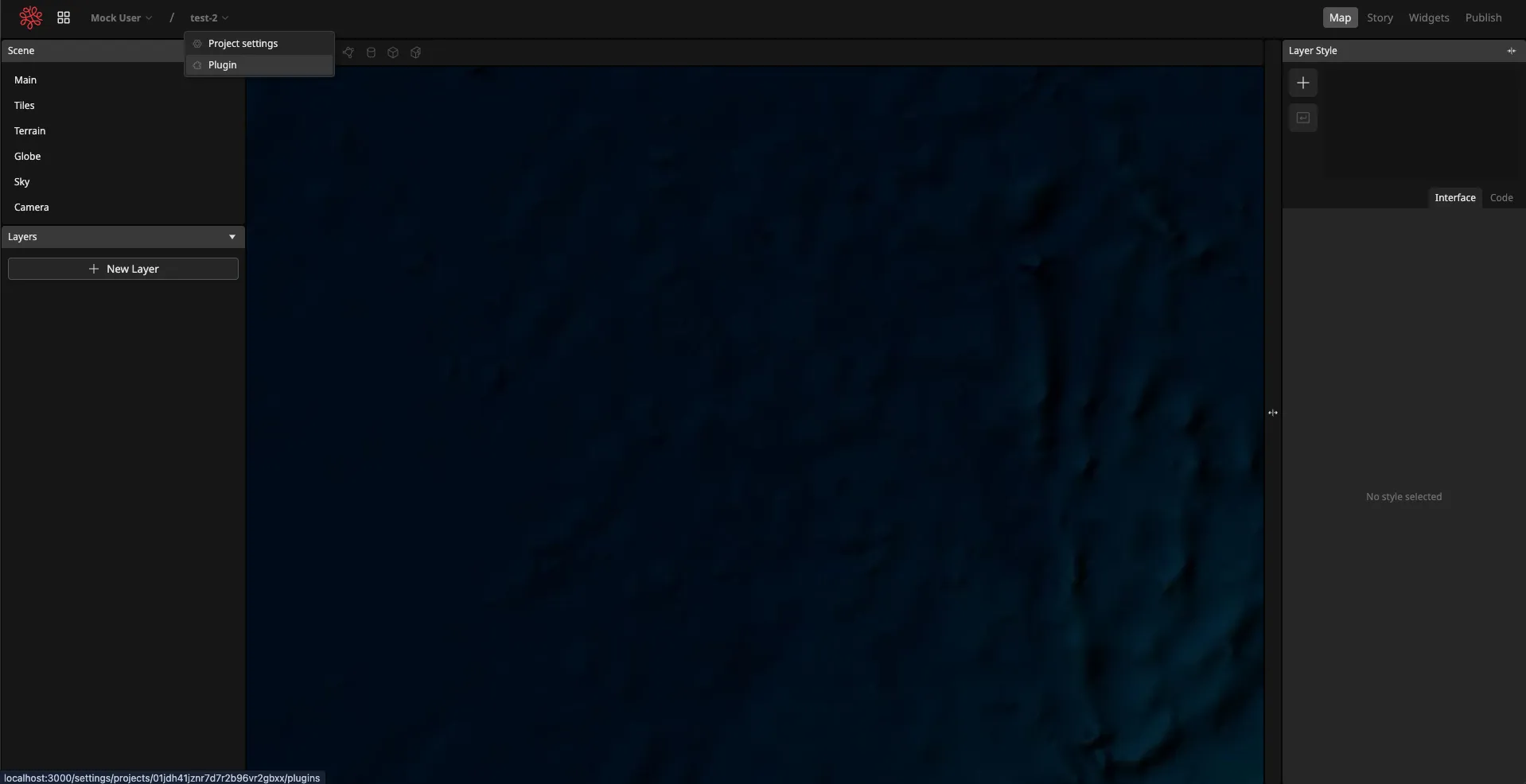 The Plugins option in the Visualizer project menu
