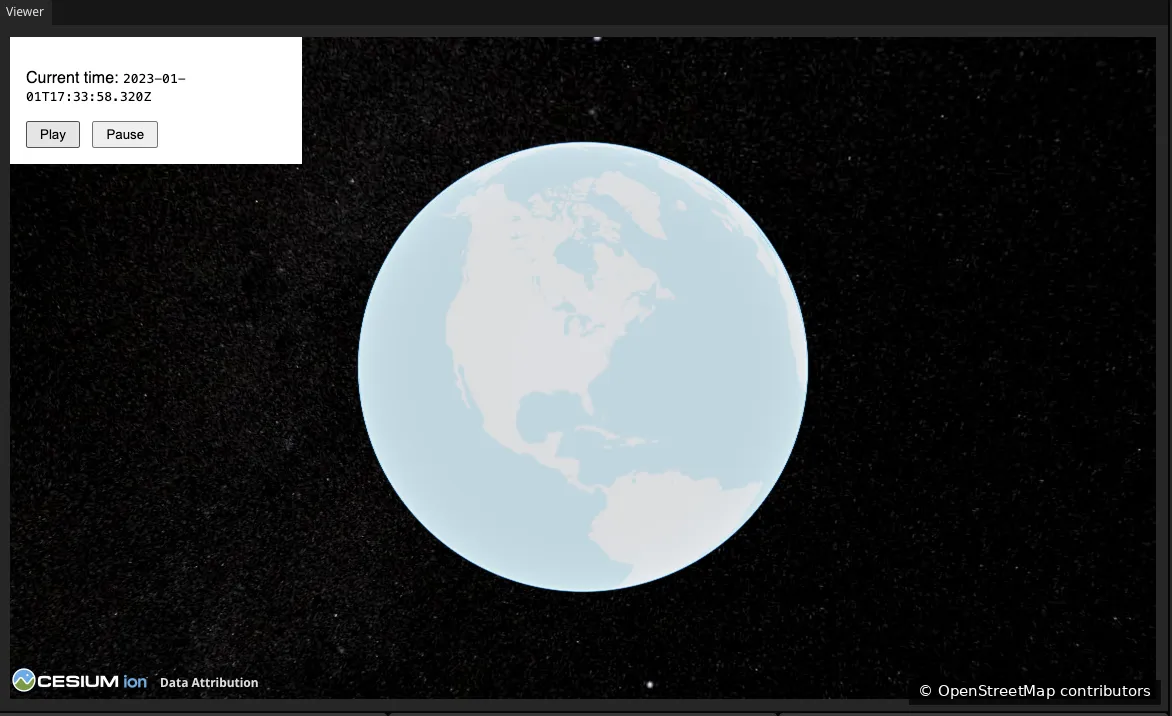 Re Visualizer の地図上に表示されたタイムラインコントロールパネル
